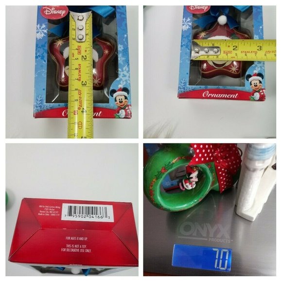 Vintage Disney Cinderella Castle Ceramic Picture Frame & Mickey Minnie Ornaments - Picture 12 of 14